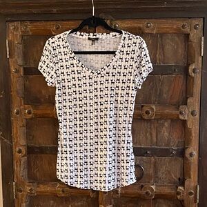 Black and white cats atomic cat minimalist cat top T-shirt